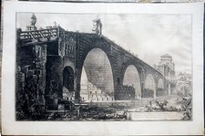Stampa antica Ponte Milvio H