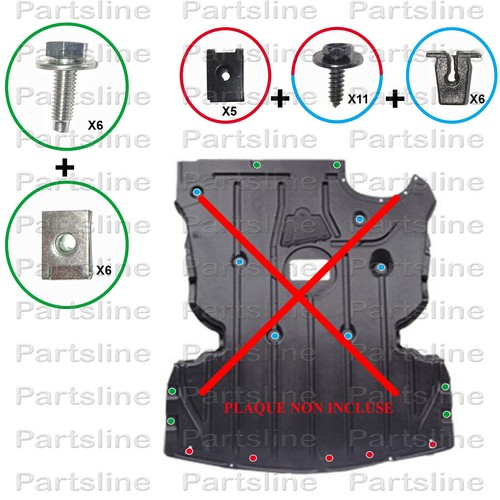 Attache cache sous moteur - attache,