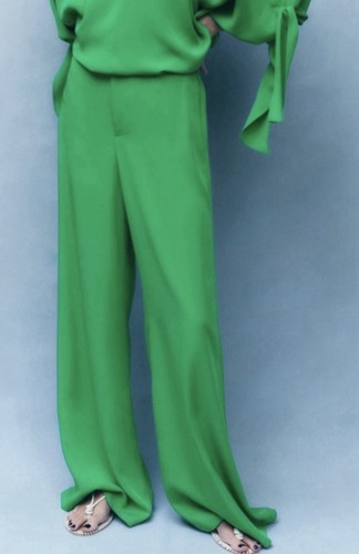Zara woman green wide - zara, leg