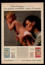 PUBBLICITÀ ULTRA PAMPERS BOY AND GIRL 1989 ADVERT / WERBUNG / PUBLICITÉ 