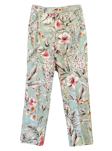 Pantalone zara verde floreale - verde,