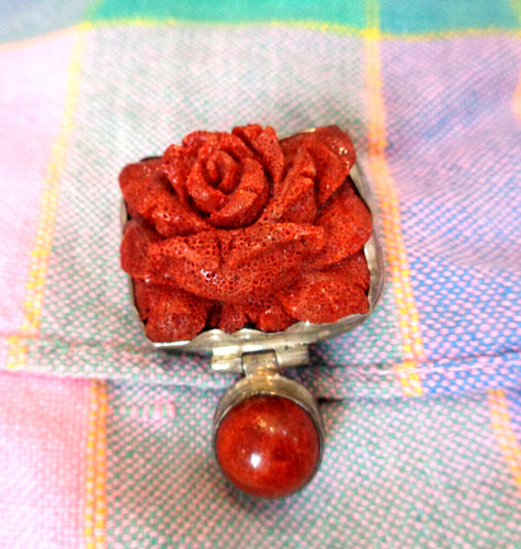 Vintage sterling sponge coral - sterling,