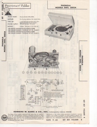Phonola 2002 2002a - 2002, 1966