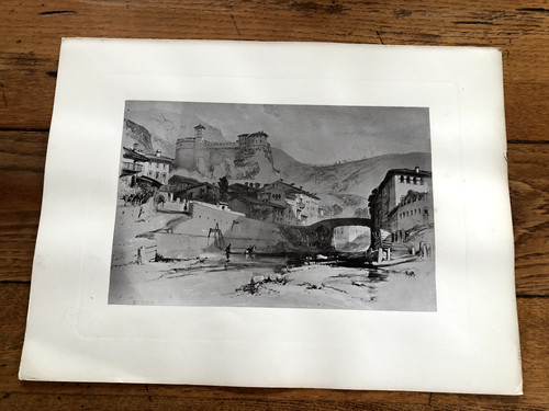Stampa antica 1870 nesso sul - stampa,