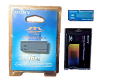 Memory Stick Pro Sony  256 Magic Gate con PC Card Adapter+ Omaggio 16 Mb vintage