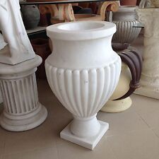 STUPENDO VASO IN VERO MARMO BIANCO VASI PIETRA HANDCARVED CARRARA MARBLE 2
