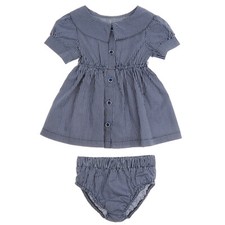 Abito a righe blu navy per