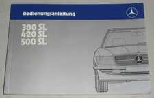 Manuale D'uso Mercedes Benz 300 SL / 420 SL / 500 SL R 107 Roadster 06/1986