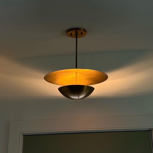 Lampadario cupola ottone - lampadario, in