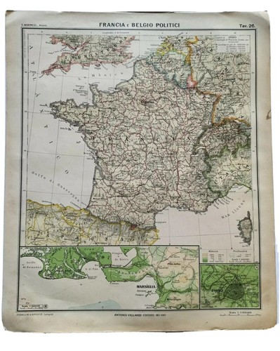 1929 carta geografica antica - carta,