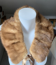 Collo di visone color miele da indossare con maglione cm 65 vintage ottimo stato