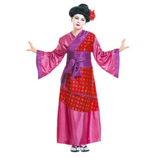 COSTUME CARNEVALE GEISHA KIMONO CINTURA 5/13 ANNI VESTITO TRAVESTIMENTO - 3871