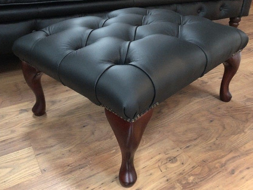 Poggiapiedi chesterfield vera - poggiapiedi,