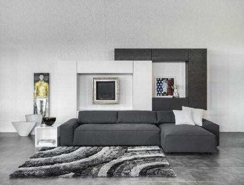 Tappeto salotto moderno grigio