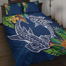 Polynesia Quilt Bed Set Sharks