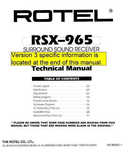 Manuale servizio per rotel - manuale,