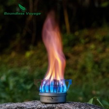 Stufa a spirito in titanio campeggio riscaldatore ad alcool mini bruciatore con supporto e sacco