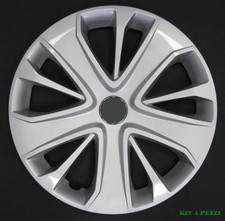 SET 4 COPRICERCHI COPPA RUOTA COPRIRUOTA BORCHIE PER RENAULT CLIO IV R15 S/LOGO