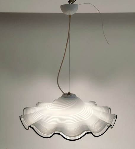Lampadario vetro murano bianco - vetro,