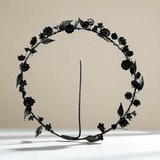 Aureola fiorita 21 cm metallo