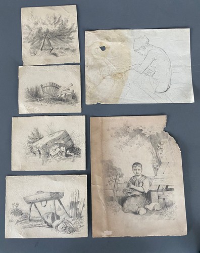 Lotto disegni epoca - 6,