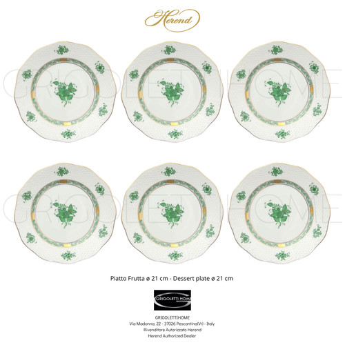 Herend apponyi verde set - apponyi, 6