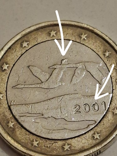 Moneta euro finlandia 2001 - 1,