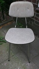 50s 60s Diner- Cucine Sedia Grigio Chiaro Originale Di 50er 60er Anni