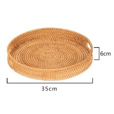 Elegante vassoio in rattan