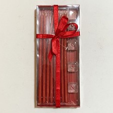 Set Candele a Stelo Da Tavola Decorative Rosso Portacandele Vintage Natale