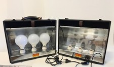 VALIGIA ILLUMINATORI ANNI 40 USA CINEMA FOTOGRAFIA ACME CHICAGO LAMPADE DESIGN