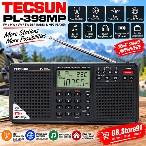 Tecsun 398mp radio dsp - tecsun, pl-398mp