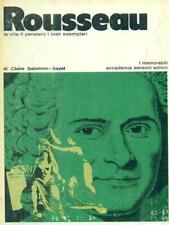 ROUSSEAU LA VITA IL PENSIERO I TESTI ESEMPLARI SALOMON BAYET CLAIRE BROSSURA
