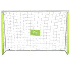 HOMCOM Porta Calcio da Giardino con Bersaglio Centrale e Pali Gialla