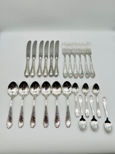 Posate Michelin Solingen 24 pezzi 🍴 100 argentate rocaille rococò vanga