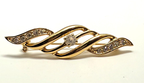 Brooch vintage gold tone - vintage,
