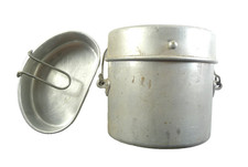 VECCHIO CIMELIO MILITARE GAVETTA ESERCITO IN ALLUMINIO VINTAGE POSTBELLICA