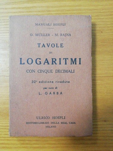 Tavole logaritmi con cinque - di,