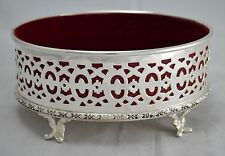 N5172 STUPENDO SVUOTATASCHE A RINGHIERA IN ARGENTO SHEFFIELD COLLECTION