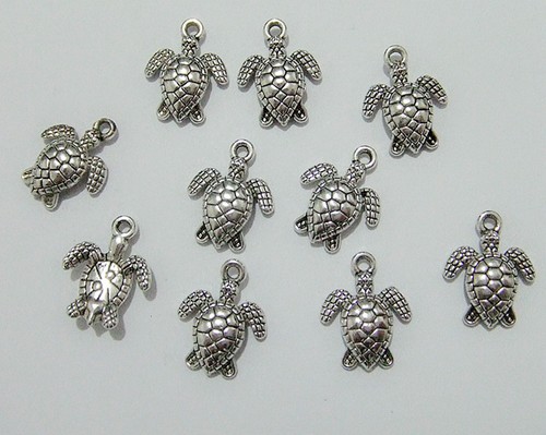 10pz charms ciondoli tartaruga - 10pz,