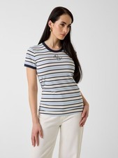 T-SHIRT SLIM A RIGHE DONNA