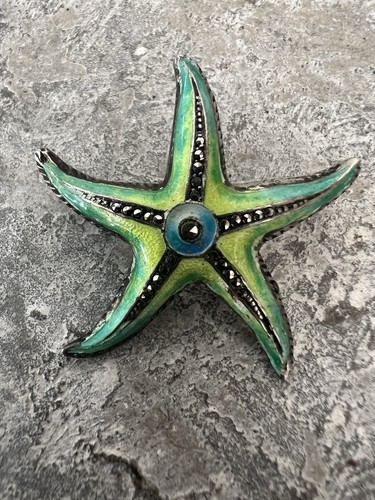 Broche argent marcassites