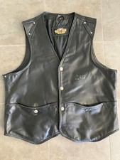 Gilet Harley Davidson In Pelle Vintage Anni 1990 