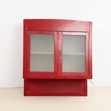 PENSILE LACCATO ROSSO DA CUCINA VINTAGE