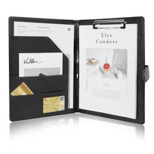 OFFCUP Cartella Porta Documenti A4 Pelle Portablocco Con Pinza Cartellina