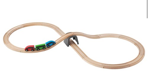 Trenino legno bambini - legno, pista