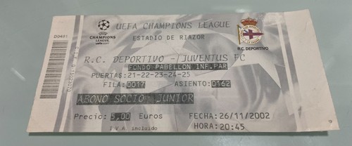 Biglietto deportivo juventus - biglietto,
