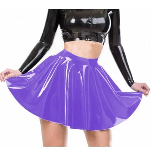 Minigonna wetlook pelle - minigonna,