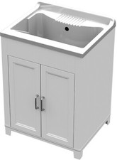 Mobile lavatoio resina Mongardi lavapanni completo sifone tavoletta cm 60x50x84h