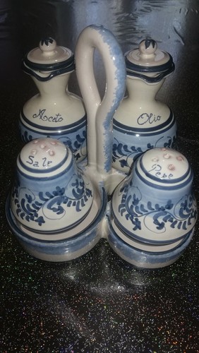 Maiolica set olio aceto pepe - olio,